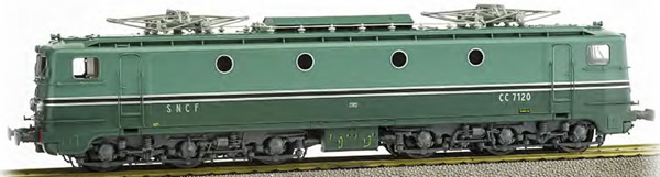 REE Modeles JM002SAC - French Electric Locomotive Class CC-7120 of the SNCF original green liver South West Paris SO - 3-R